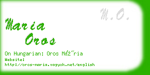 maria oros business card